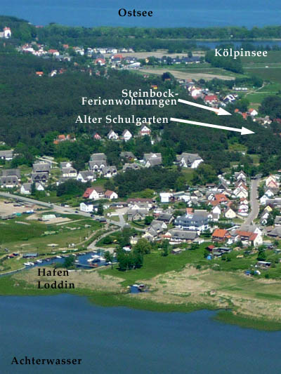 Ortsplan vom Seebad Loddin: Zahllose Freizeitmöglichkeiten und gute Infrastruktur.