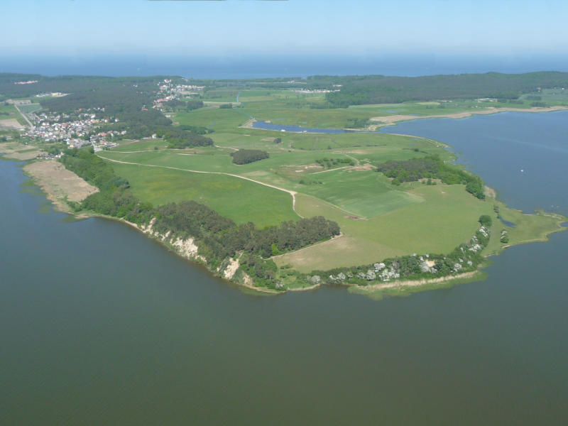 Usedomer Halbinsel im Achterwasser: Das Loddiner Höft mit einer Steilküste zum Achterwasser.